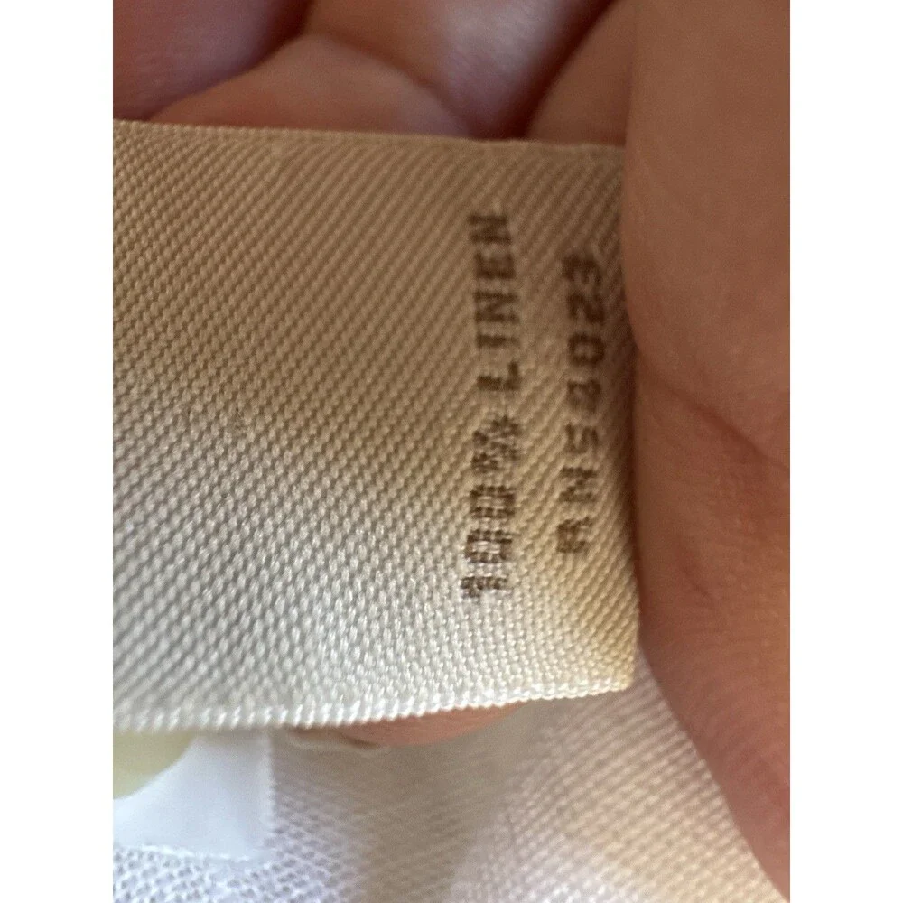 NWOT Banana Republic 100% Linen White XL Mens Shirt Long Sleeves